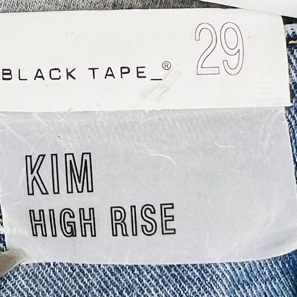 Black Tape Women Blue Denim Jeans Size 29 Kim High Rise Straight Leg Stretch NWT - Picture 5 of 11